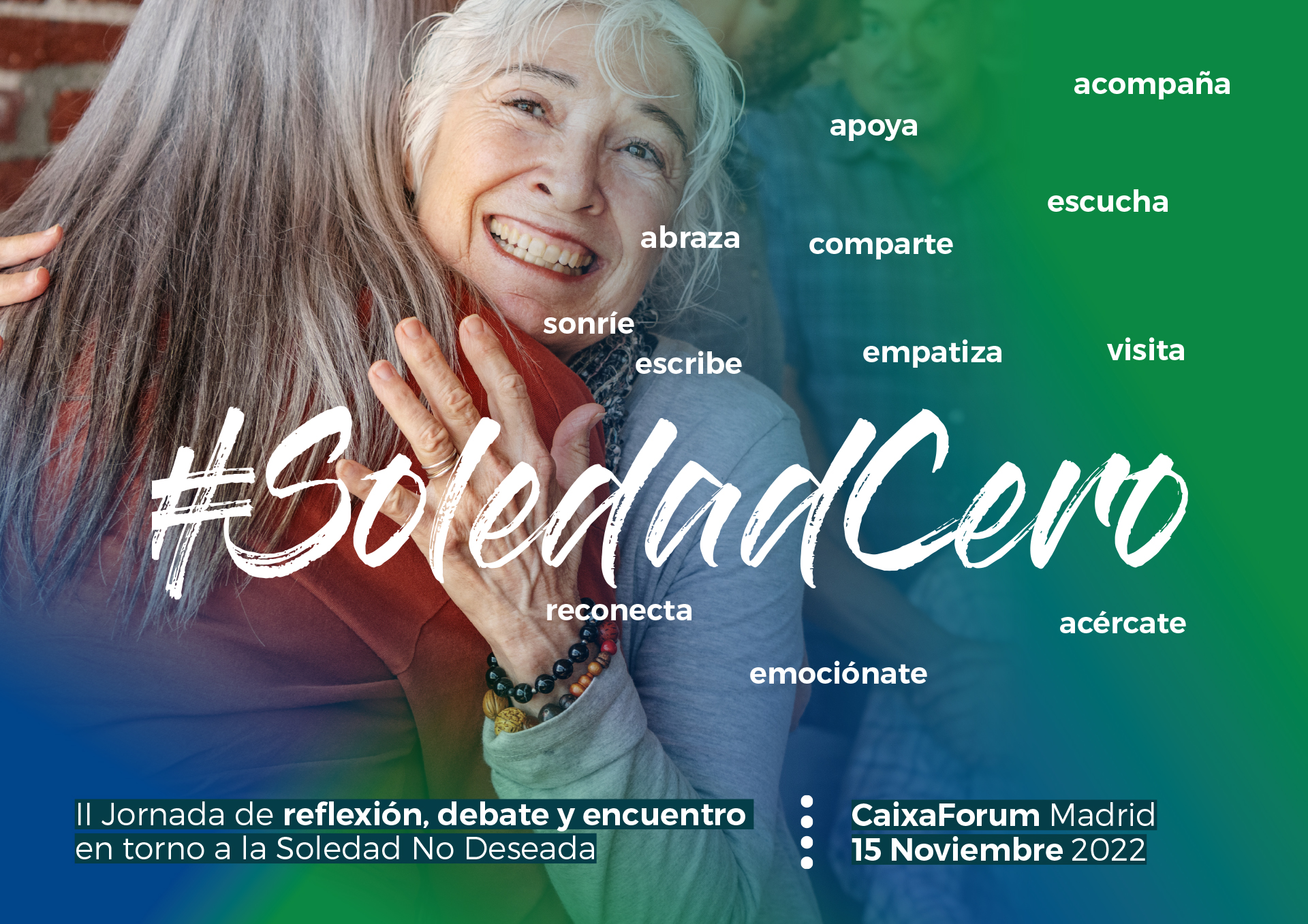 Soledad Color Es SoledadCero. Un proyecto de ASISPA para paliar la soledad no deseada