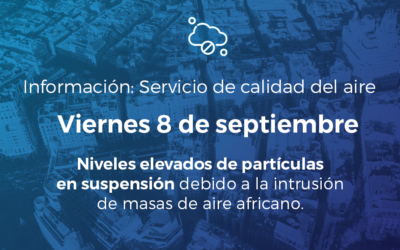 Información sobre contaminación atmosférica partículas en suspensión – 8 de septiembre