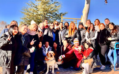 Un encuentro inolvidable. Alumnado del centro de formación de ASISPA visita la fundación ONCE del perro guía.