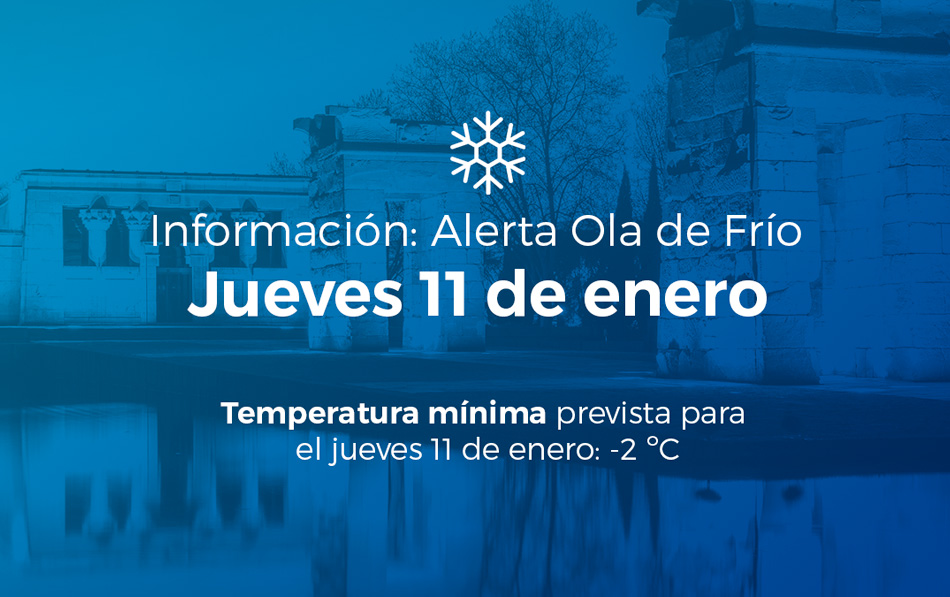 Información sobre ola de frío: alerta por temperaturas mínimas 11 enero