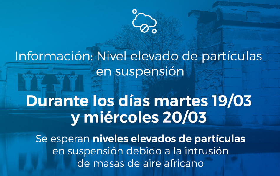 Partículas en suspensión por intrusión sahariana 19  y 20 de marzo