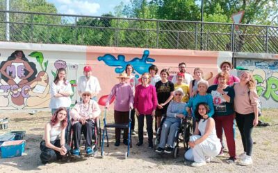 Taller de grafiti intergeneracional contra la violencia de género en la residencia Soto Fresnos
