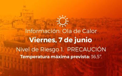 Ola de calor 7 de junio de 2024. Nivel de Riesgo: 1