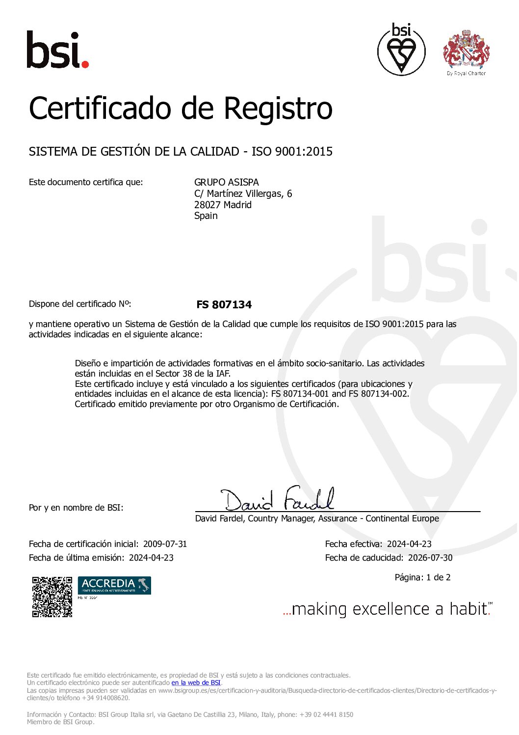 une-en iso 9001:2015
