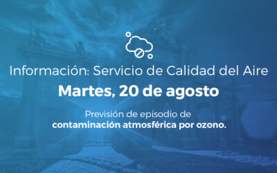 Previsión Niveles Elevados de Ozono | Martes, 20 de agosto de 2024