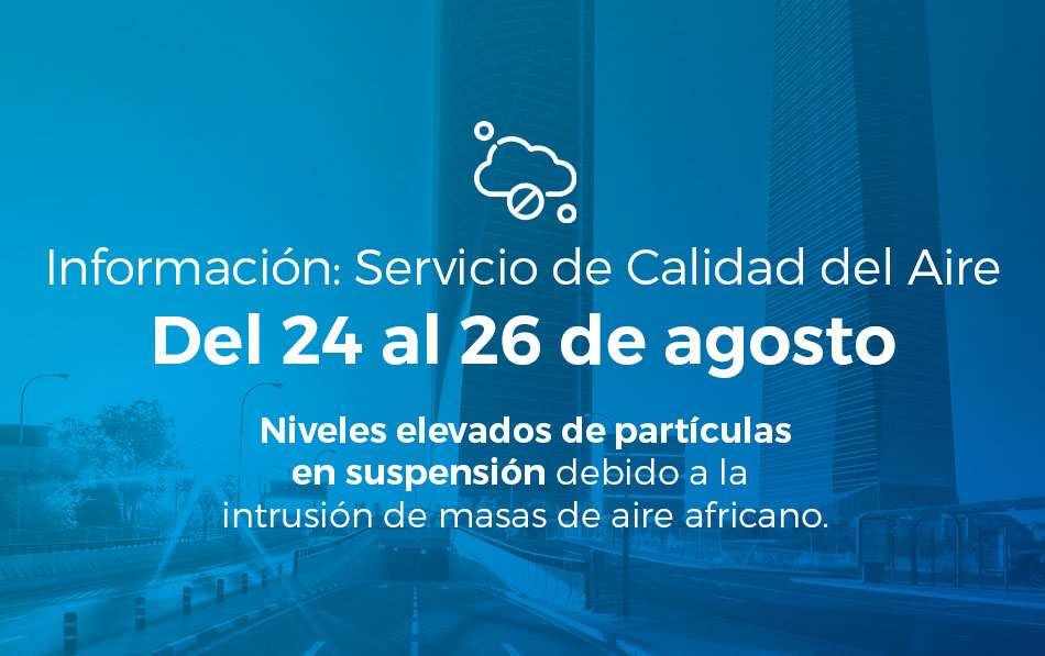 Alerta Salud Ambiental del 24 al 26 de agosto de 2024: partículas en suspensión por intrusión sahariana