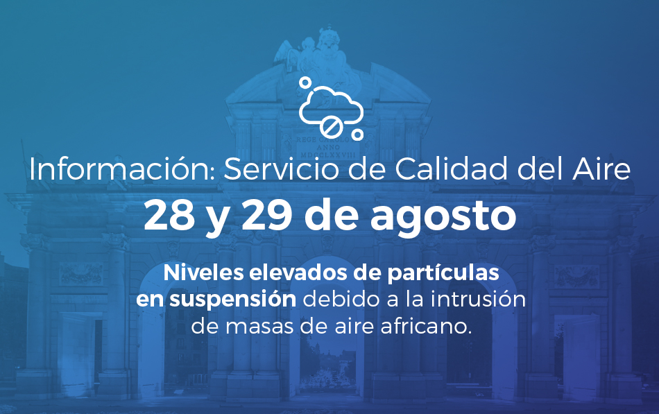 Alerta Salud Ambiental del 28 al 29 de agosto de 2024: partículas en suspensión por intrusión sahariana