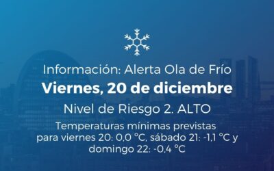 Información sobre ola de frío: alerta por frío a partir del viernes 20 de Diciembre de 2024