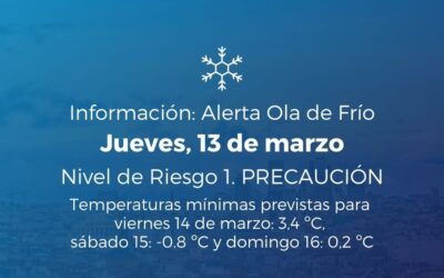 Información sobre ola de frío: alerta por frío a partir del jueves, 13 de marzo de 2025