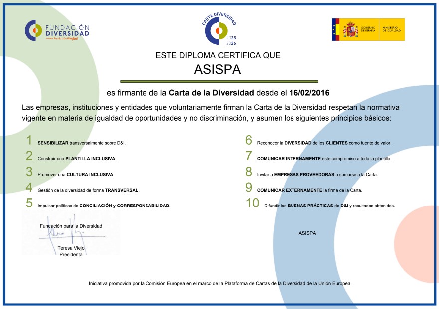 asispa carta de la diversidad 2025-2026