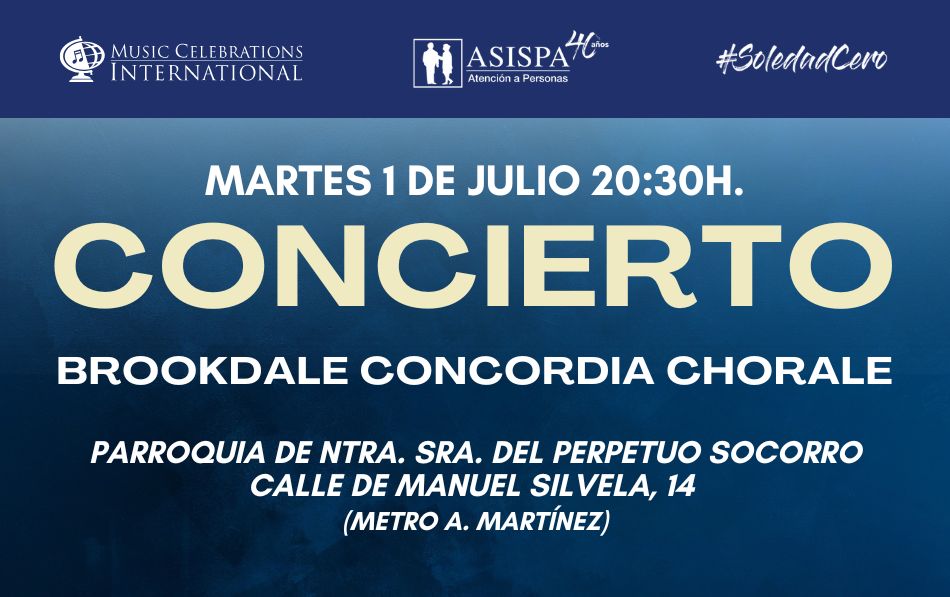 Concierto solidario #SoledadCero con Brookdale Concordia Chorale