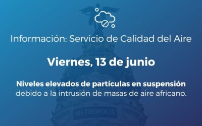 Alerta Salud Ambiental 13 de junio de 2025: episodio de intrusión de masas de aire de origen africano
