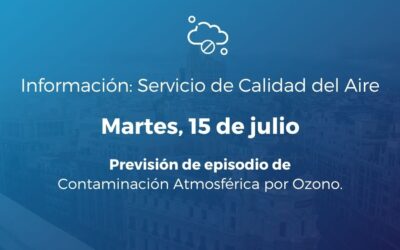 Alerta Salud Ambiental martes 15 de julio de 2025: episodio de contaminación atmosférica por ozono