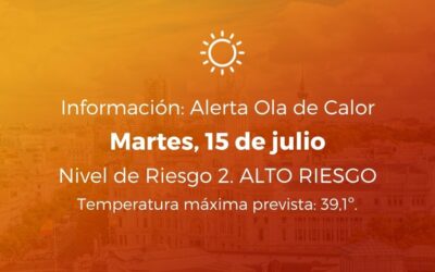 Ola de calor 15 de julio de 2025. Nivel de Riesgo: 2