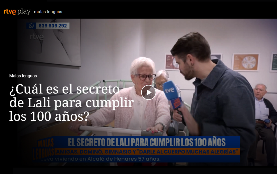 Lali, usuaria del Centro de Día El Val, celebra 100 años con energía y sentido del humor