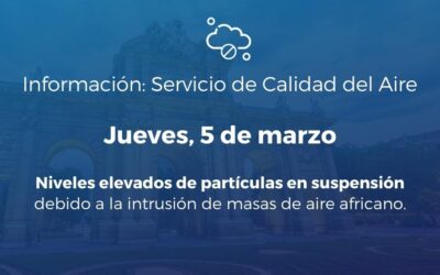 Alerta Salud Ambiental 5 de marzo de 2026: episodio de intrusión de masas de aire de origen africano