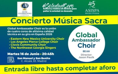 Global Ambassador Choir ofrecerá un concierto solidario en Madrid dentro del movimiento #SoledadCero