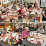 Residentes compartiendo una actividad de abanicos artesanos en Asispa II
