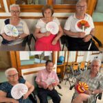 Abanicos elaborados durante la actividad creativa de verano en Asispa II