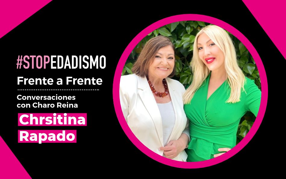Charo Reina y Christina Rapado conversando en «Frente a Frente», como parte del episodio 22 del movimiento #StopEdadismo.